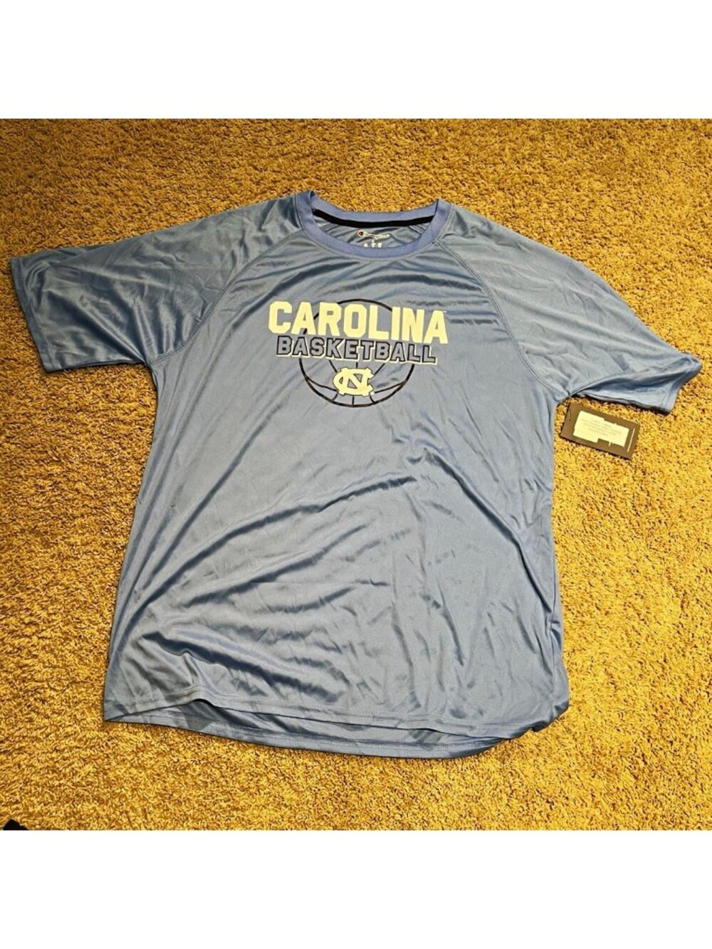 Champion North Carolina Tar Heels Basketball Blue Shirt Size L